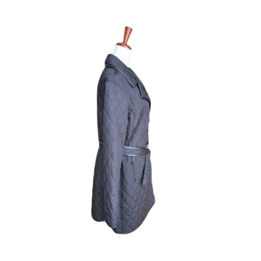 Burberry Quilted Double Breasted Trench Coat Size Large - Picture 4 of 9